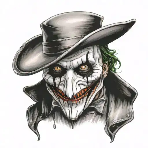 Joker In A Plague Doctor Suit With Death Mask