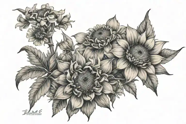 Kansas And California Suflowers