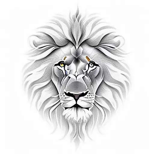 Lion Tattoo On Chest