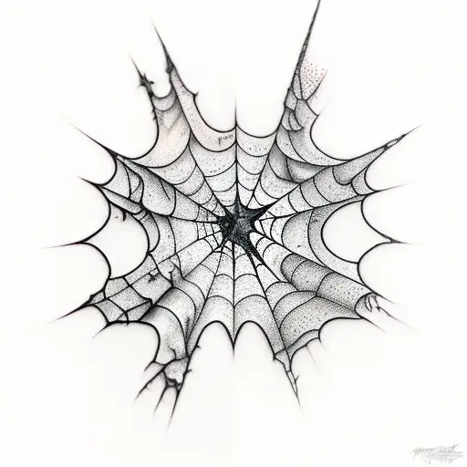 Dark Clothing Items Morphing Into Webs In A Realistic Style