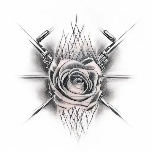 Dark Items Morphing Into Barbed Wire In A Realistic Style