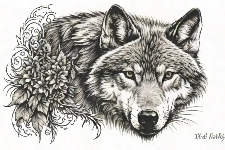 Wolf With Date Underneath