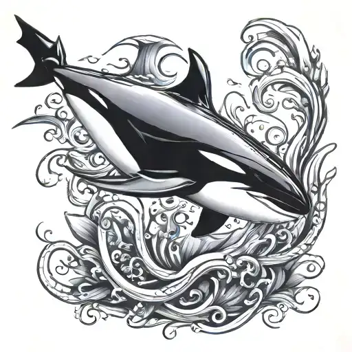 Fierce Orca And Octopus