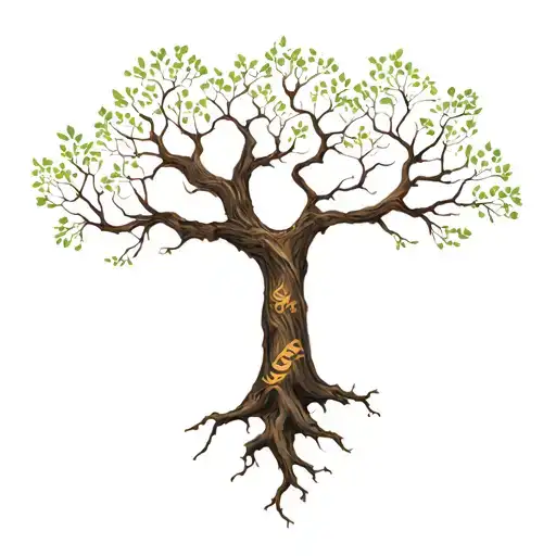 Family Tree Branches With Names Incorporated