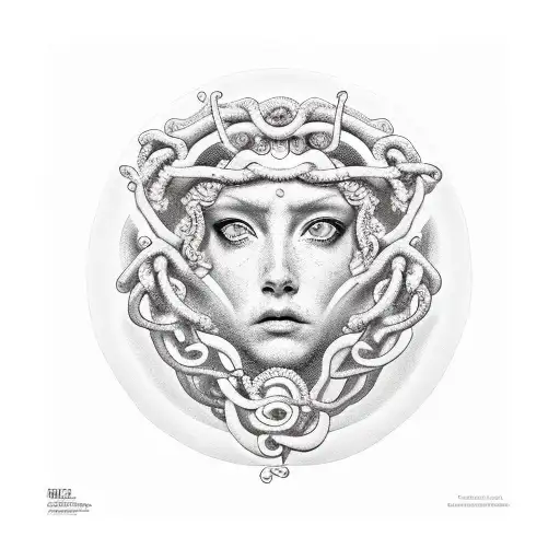 Medusa And Greek Circle