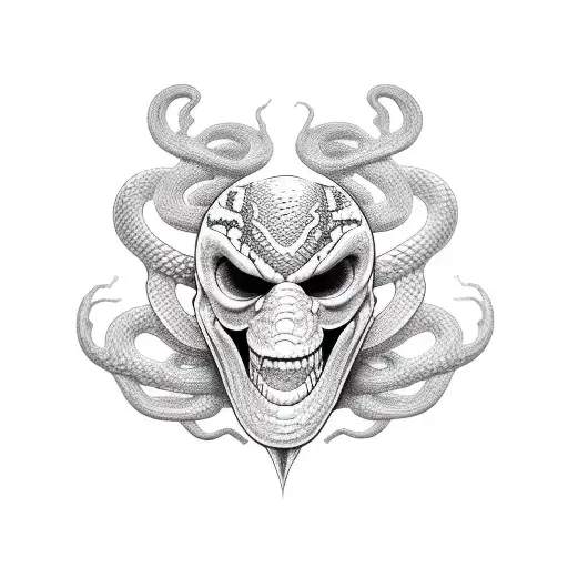 Thetral Mask With Snake