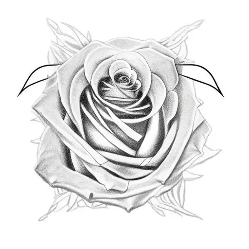 A Chest Peice Rose With 9 Thorns Covering It And Connecting To Kurapikas Chains Running Down My Arm