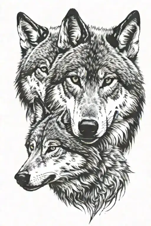 Two Wolf Face