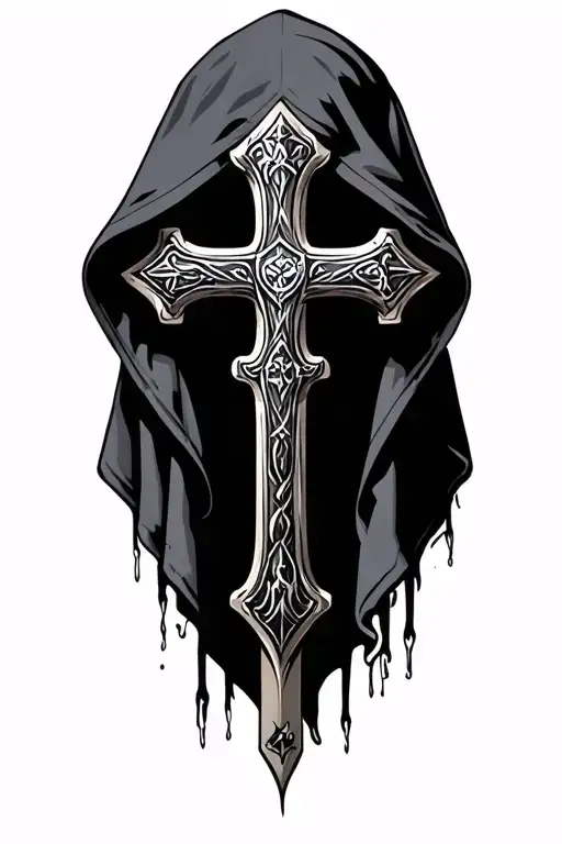 Hooded Warrior Christian Cross