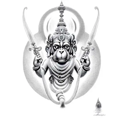 God Hanuman With Fire