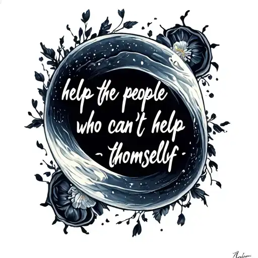 A Semi Colon With A Quote That Says Help The People Who Can't Help Themselves