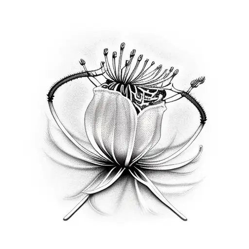 Engine Piston With Spider Lily