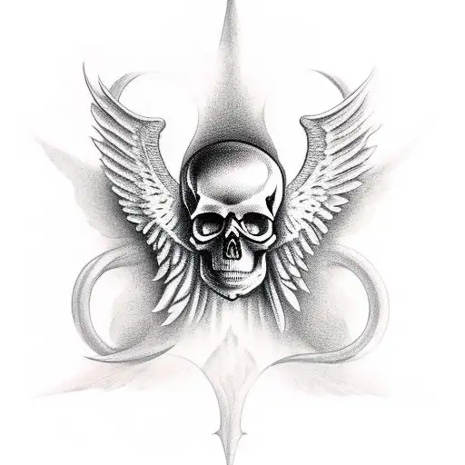 Skull Stairway Angel
