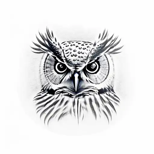 Owl With Night Vision Holding A Skull