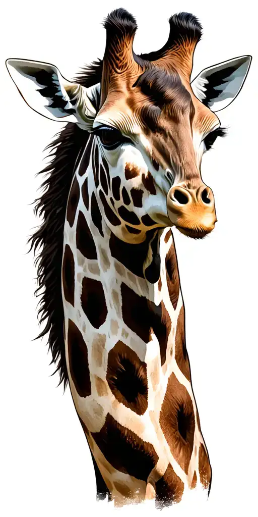 Giraffe And Tribal Print Surrounded