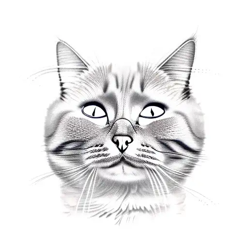 Cat Looking Into A Puddle