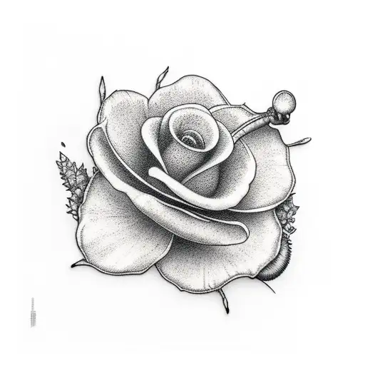 Poisonous Flowers With Moss And Mushrooms Background