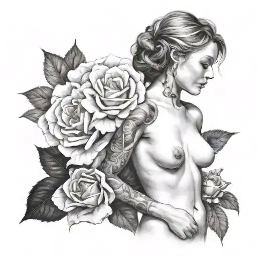 Nude Female Goddess Portrait