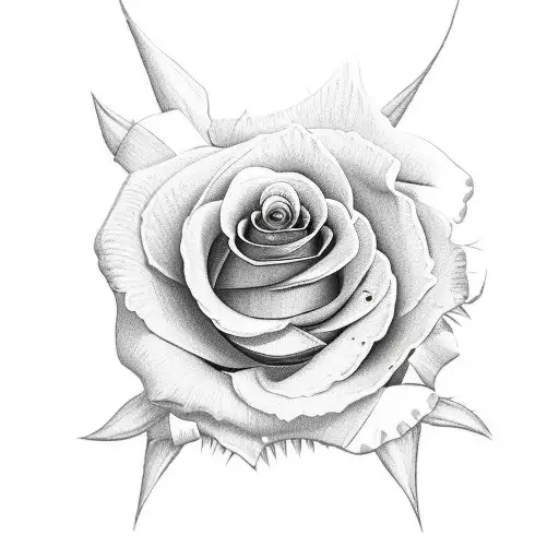 Knife With Rose And Sunflower