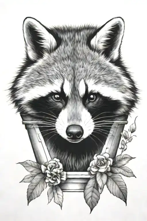 Trash Panda Garbage Trash Can