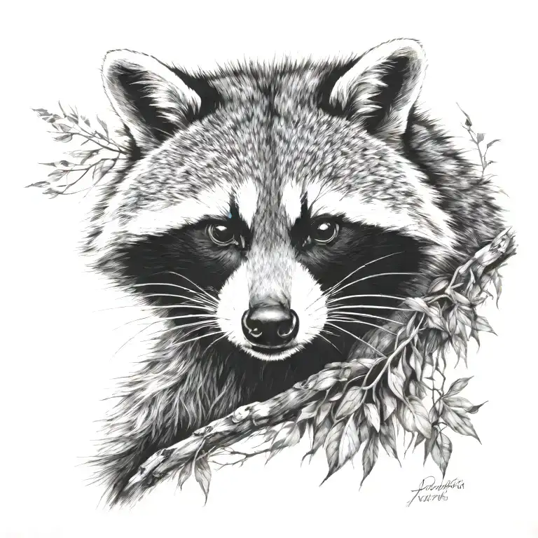 Full Body Raccoon River Forest