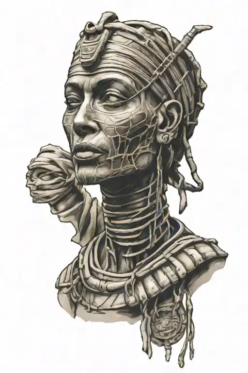 Egyptian Mummy And Bandages