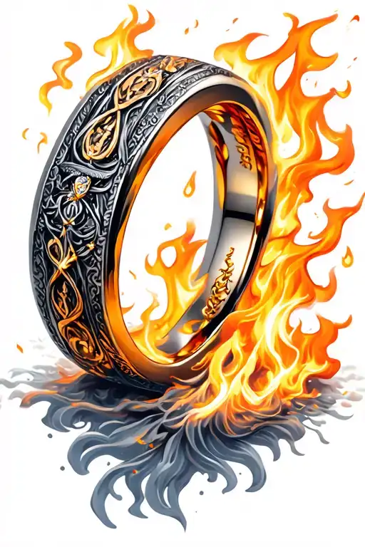 Falling Wedding Band On Fire