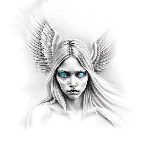 Beautiful Angel Woman In Tears