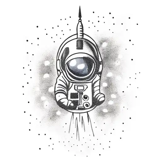 Astronaut With Fireworks