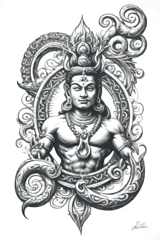 Om Symbol Mahadev Tattoo Inspired