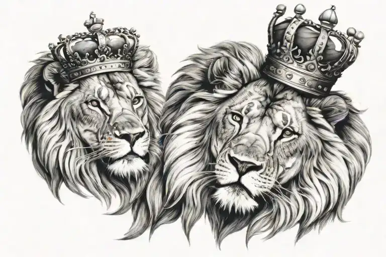 Lion Wearing A Crown
