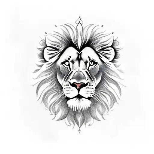 Left Side Lion And Right Side Bull