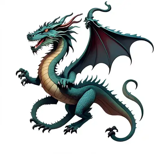 Dragon Riding Serpen