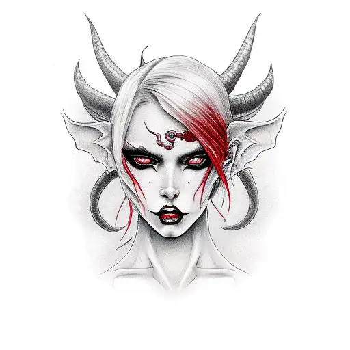 Demon Succubus With Red Hair