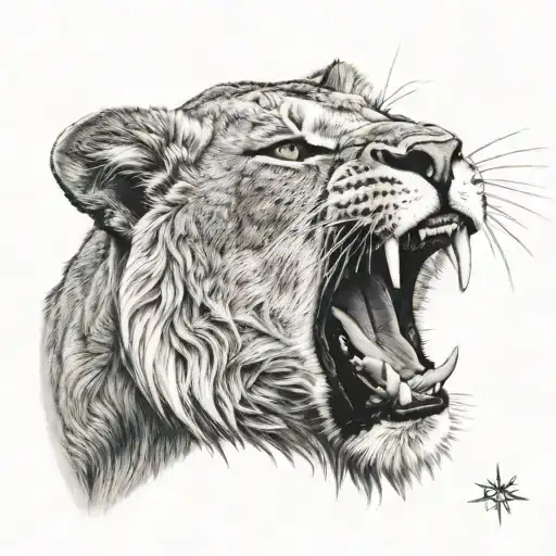 Christian Lion Roaring