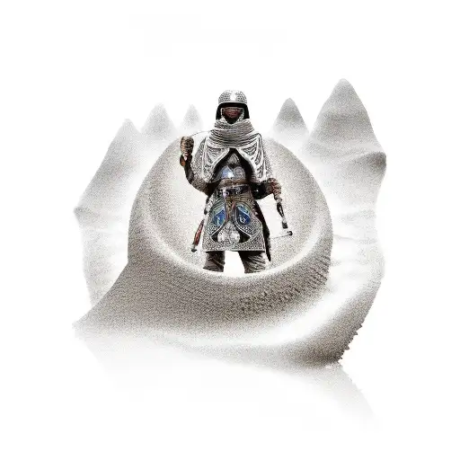 Tuareg Sand Dune Moon Warrior Sandstorm Tuareg Amulet