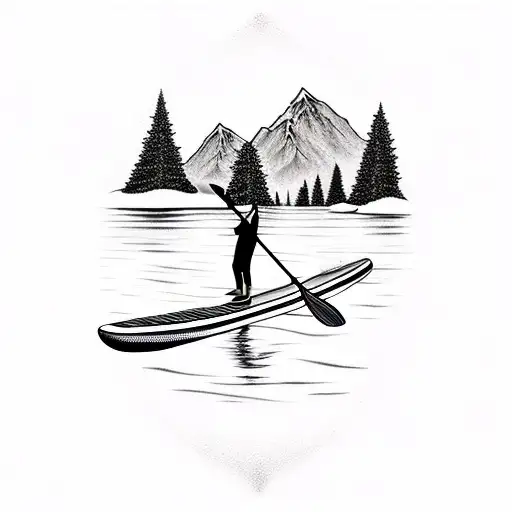 Stand-up Paddle On A Mountain River