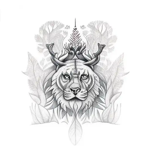 Nordic Nature Inspired Sleeve On Right Arm