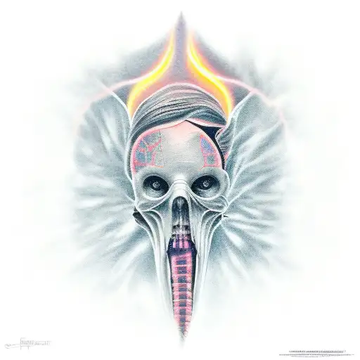 Glow Of Light On Surgery Scar