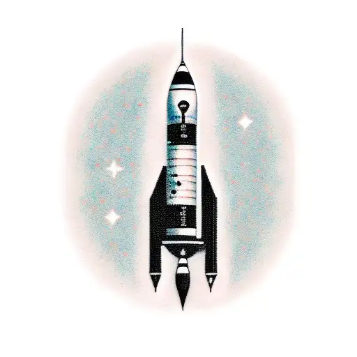 Create A Saturn V Rocket With Numbers In Background
