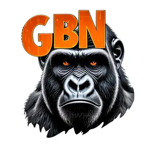 The Letters Gbn Mixed On A Gorilla