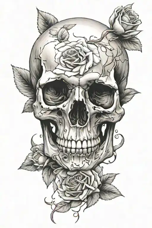 Skull And Roses