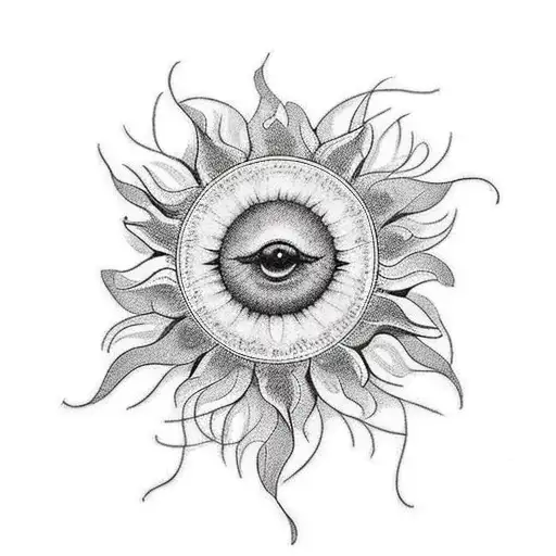 Lion Flowers And Sun