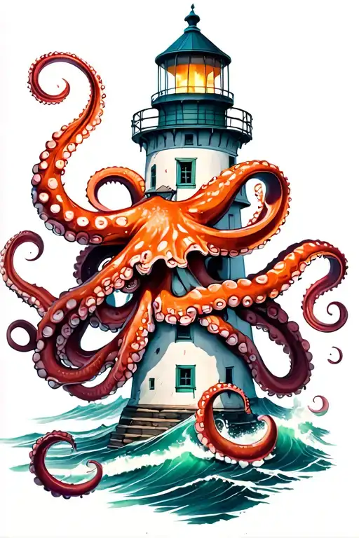 Wrapped Octopus Around The Lighthouse