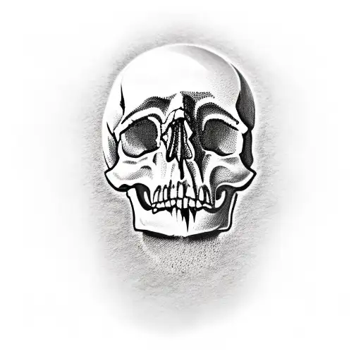 Skull With Rosea