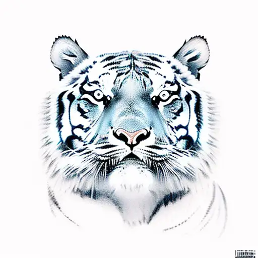 Calm Animated Tiger Gazing The Night Starry Sky