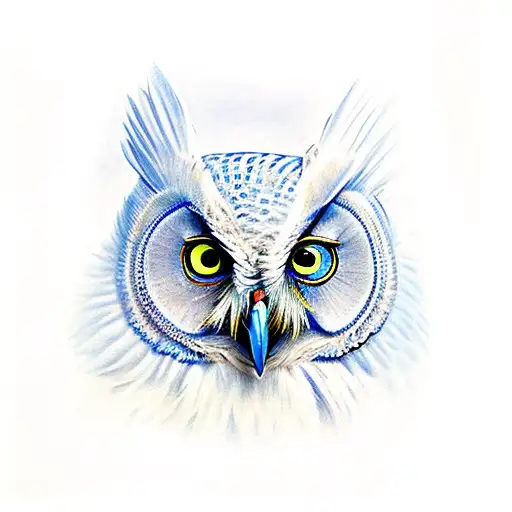 Blue Eyes Albino Owl