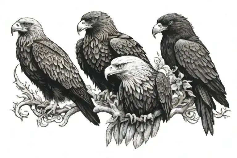 Eagle And Raven