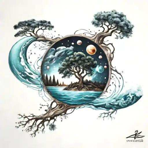 Ocean Transition To Tree Transition To Outer Space