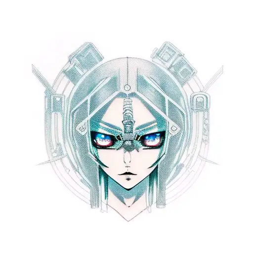 Goth Anime Girl Cyberpunk Style